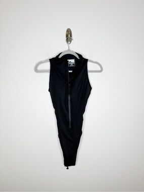 TA3 Sleeveless Surfy One Piece Swimsuit Black Slimming Medium